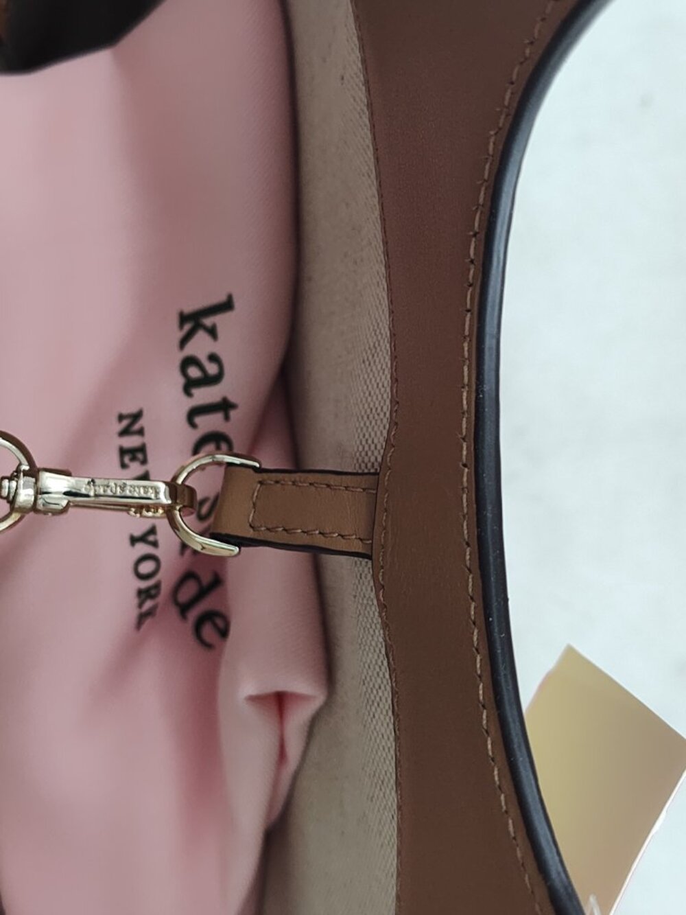 Kate Spade Summerton Straw Handbag/Tote Large Tan/Yellow P#720 - Picture 2 of 6
